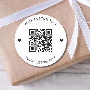 Aangepaste QR-code kleine zakelijke productverpakk Ronde Sticker