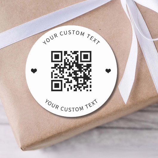 Aangepaste QR-code kleine zakelijke productverpakk Ronde Sticker