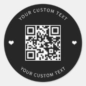 Aangepaste QR-code kleine zakelijke productverpakk Ronde Sticker (Voorkant)