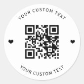 Aangepaste QR-code kleine zakelijke productverpakk Ronde Sticker (Voorkant)