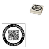 Aangepaste QR-code Kleur Ronde Rubber Stamp Sjablo Rubberstempel (Gestempeld)