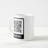 Aangepaste QR-code Koffiemok (Voorkant links)