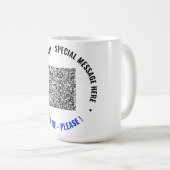 Aangepaste QR-code koffiemok cadeau voeg uw teksti (Voorkant rechts)