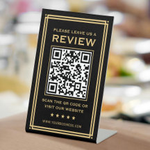 Aangepaste QR-code Laat een Review Classic Black G