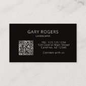 Aangepaste QR-code landschapsarchitect Amerikaanse Visitekaartje (Achterkant)