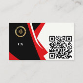 Aangepaste QR-code levendig professioneel Visitekaartje (Achterkant)