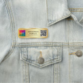 Aangepaste QR code lid foto of bedrijf Logo hier Naamplaatje (In situ)