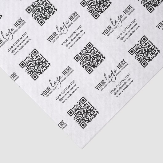 Aangepaste QR-code Logo Bedrijfsverpakking Tissuepapier (Detail)
