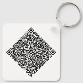 Aangepaste QR-code & Logo Business Branding Sleutelhanger (Achterkant)