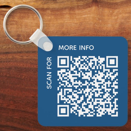Aangepaste QR-code Logo en tekst bedrijfskleding b Sleutelhanger (Voorkant)