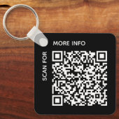 Aangepaste QR-code Logo en tekst bedrijfssoftware  Sleutelhanger (Voorkant)