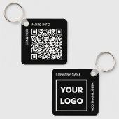 Aangepaste QR-code Logo en tekst bedrijfssoftware Sleutelhanger