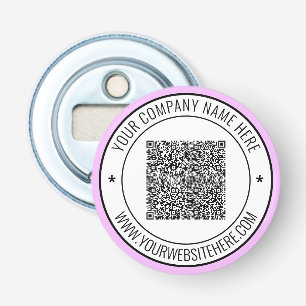 Aangepaste QR-code Logo en tekststempel flesopenin Button Flesopener