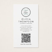 Aangepaste QR Code Logo Foto-Visitekaartjes Visitekaartje (Voorkant)