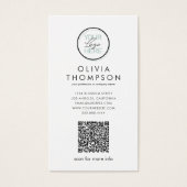 Aangepaste QR-code logo foto zakelijke kaarten Visitekaartje (Voorkant)