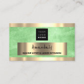 Aangepaste QR CODE Logo Groene Lemon Visitekaartje (Voorkant)