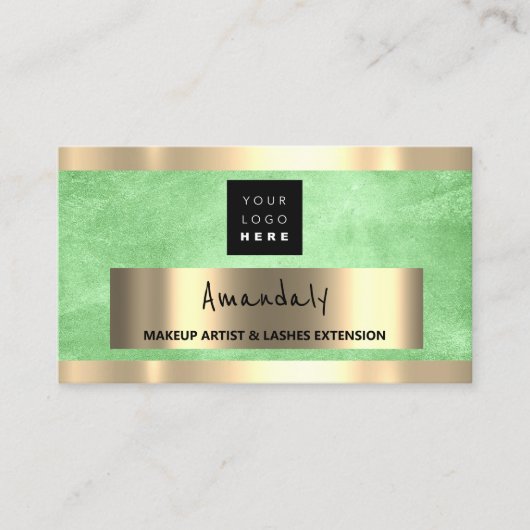 Aangepaste QR CODE Logo Groene Lemon Visitekaartje (Voorkant)