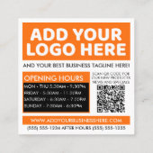 Aangepaste QR Code Logo Merk Kleur Bedrijf Vierkante Visitekaartje (Achterkant)