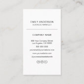 Aangepaste QR-code Logo Minimaal Visitekaartje (Achterkant)