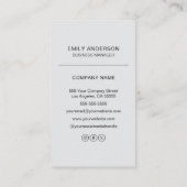 Aangepaste QR-code Logo Minimal Grey Visitekaartje (Achterkant)