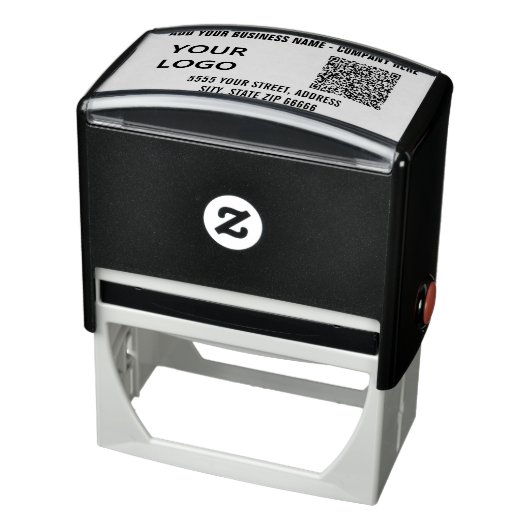 Aangepaste QR-code Logo Naam Adres Zelfinkt Stempe Zelfinktende Stempel (Product)