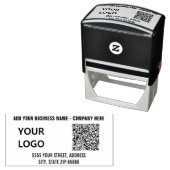 Aangepaste QR-code Logo Naam Adres Zelfinkt Stempe Zelfinktende Stempel (In situ)