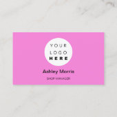 Aangepaste QR-code Logo sociaal online winkelen ro Visitekaartje (Achterkant)