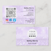 Aangepaste QR-code Logo Sociale online winkelobjec Visitekaartje (Voorkant / Achterkant)