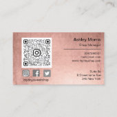 Aangepaste QR-code Logo Sociale online winkeltoevo Visitekaartje (Voorkant)