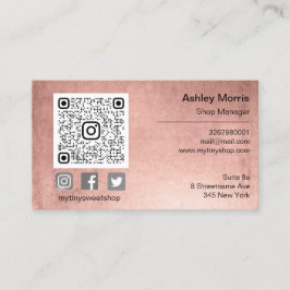 Aangepaste QR-code Logo Sociale online winkeltoevo Visitekaartje