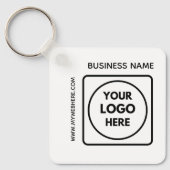 Aangepaste QR-code logo tekst Zakelijk Swag Sleute Sleutelhanger (Voorkant)