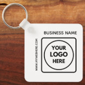 Aangepaste QR-code logo tekst Zakelijk Swag Sleute Sleutelhanger (Voorkant)