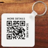 Aangepaste QR-code logo tekst Zakelijk Swag Sleute Sleutelhanger (Achterkant)