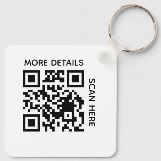 Aangepaste QR-code logo tekst Zakelijk Swag Sleute Sleutelhanger (Achterkant)