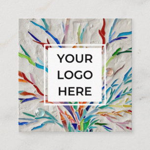 Aangepaste QR-code Logo Vierkante Visitekaartje