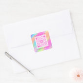 Aangepaste QR-code Logo Winkelholograafroze Vierkante Sticker (Envelop)
