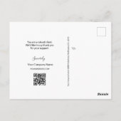 Aangepaste QR-CODE logo Zakelijke sjabloon Briefkaart (Achterkant)