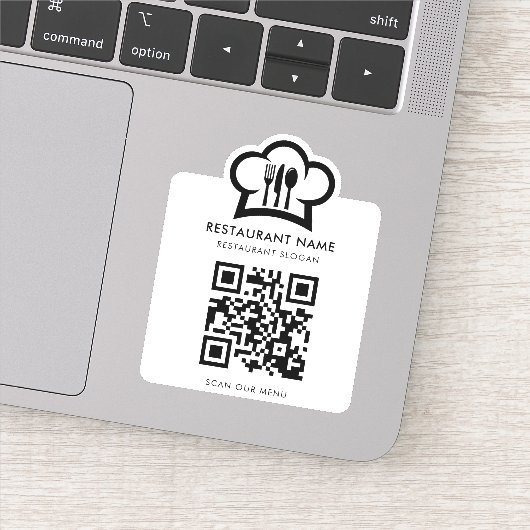 Aangepaste QR Code Menu Sticker (Detail)