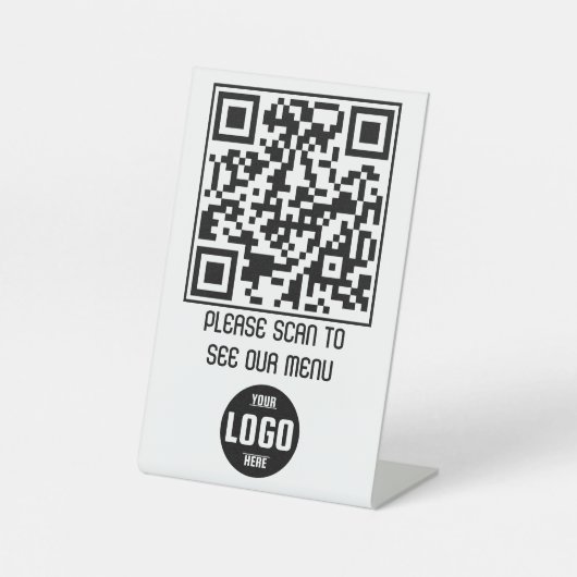 Aangepaste QR Code Menu voetstuk teken voor restau Reclamebord Met Voetstuk (Voorkant)