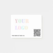 Aangepaste QR-code merklogo Post-it® notities voor Notes (Voorkant)