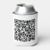 Aangepaste QR-code met kantooruren Blikjeskoeler (Blikje Voorkant)