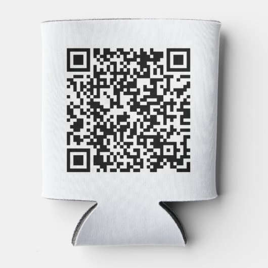 Aangepaste QR-code met kantooruren Blikjeskoeler (Voorkant)