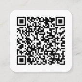 Aangepaste QR-code met kantooruren Vierkante Visitekaartje (Voorkant)
