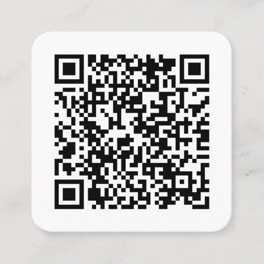 Aangepaste QR-code met kantooruren Vierkante Visitekaartje (Voorkant)
