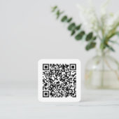 Aangepaste QR-code met kantooruren Vierkante Visitekaartje (Staand voorkant)