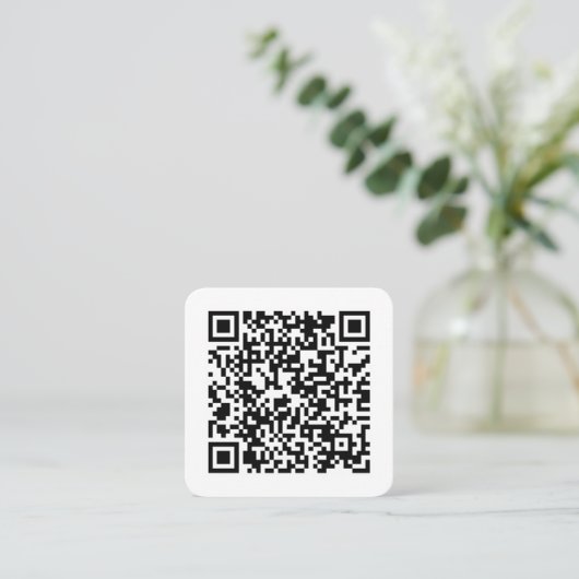 Aangepaste QR-code met kantooruren Vierkante Visitekaartje (Staand voorkant)