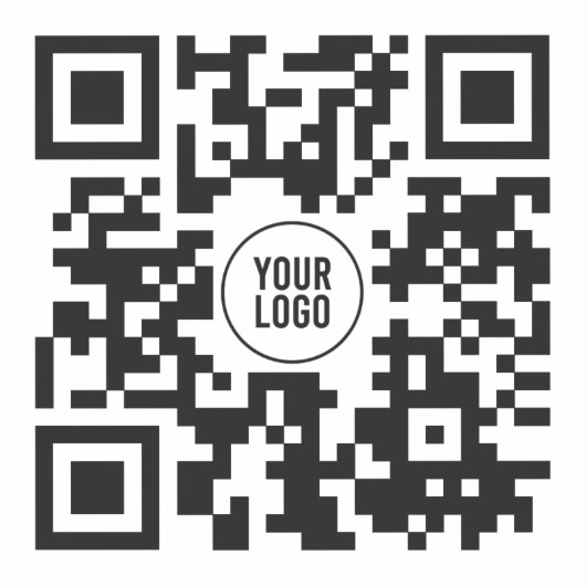 Aangepaste QR-code met Logo Business Square Declin Sticker (Voorkant)