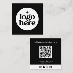 Aangepaste QR-code met sociaal mediologo Vierkante Visitekaartje