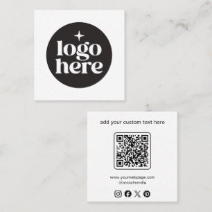 Aangepaste QR-code met sociaal mediologo Vierkante Visitekaartje