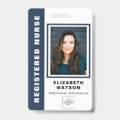 Aangepaste QR-code met uw logo Bedrijfs Event ID B Badge (Voorzijde)